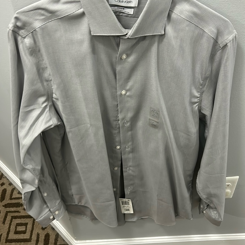 Brand new with tags Calvin Klien Smokey grey dress shirt
